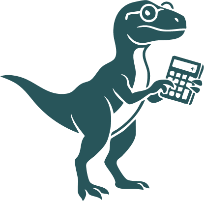 Clever Girl Bookkeeping Dinosaur Logo